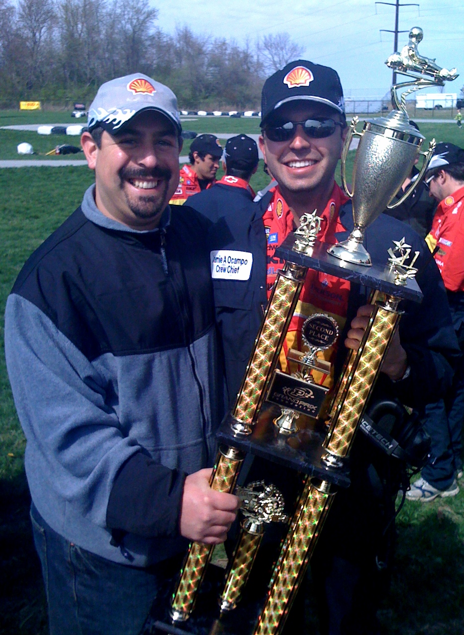 Jaime Ocampo & Shell Sponsor with 2nd place trophy Photo