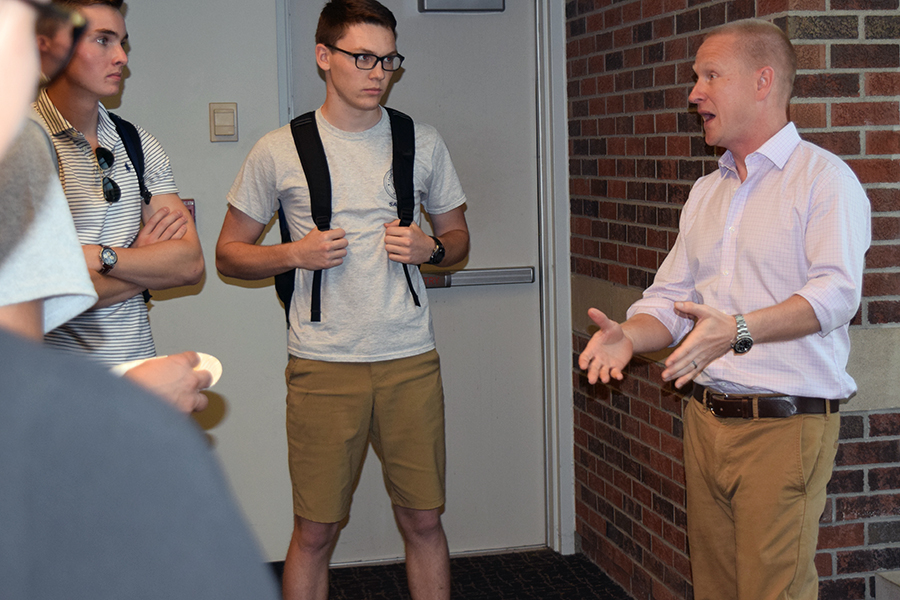 Radocaj spent about 30 minutes answering students' questions after his presentation.