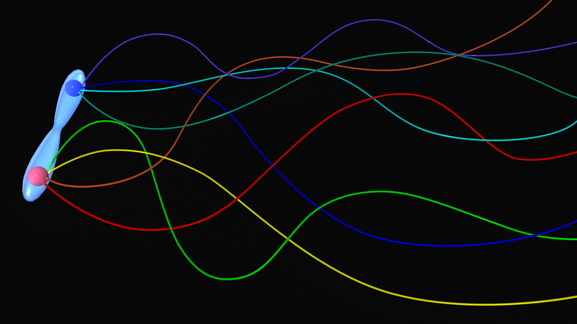 illustration of entangled qbits