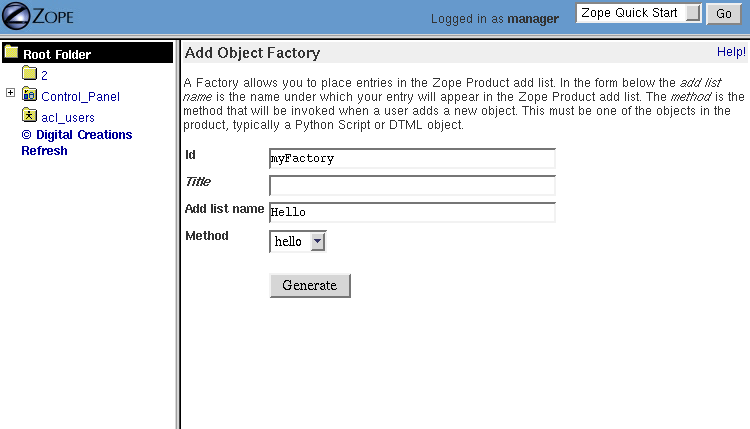 Adding A Factory