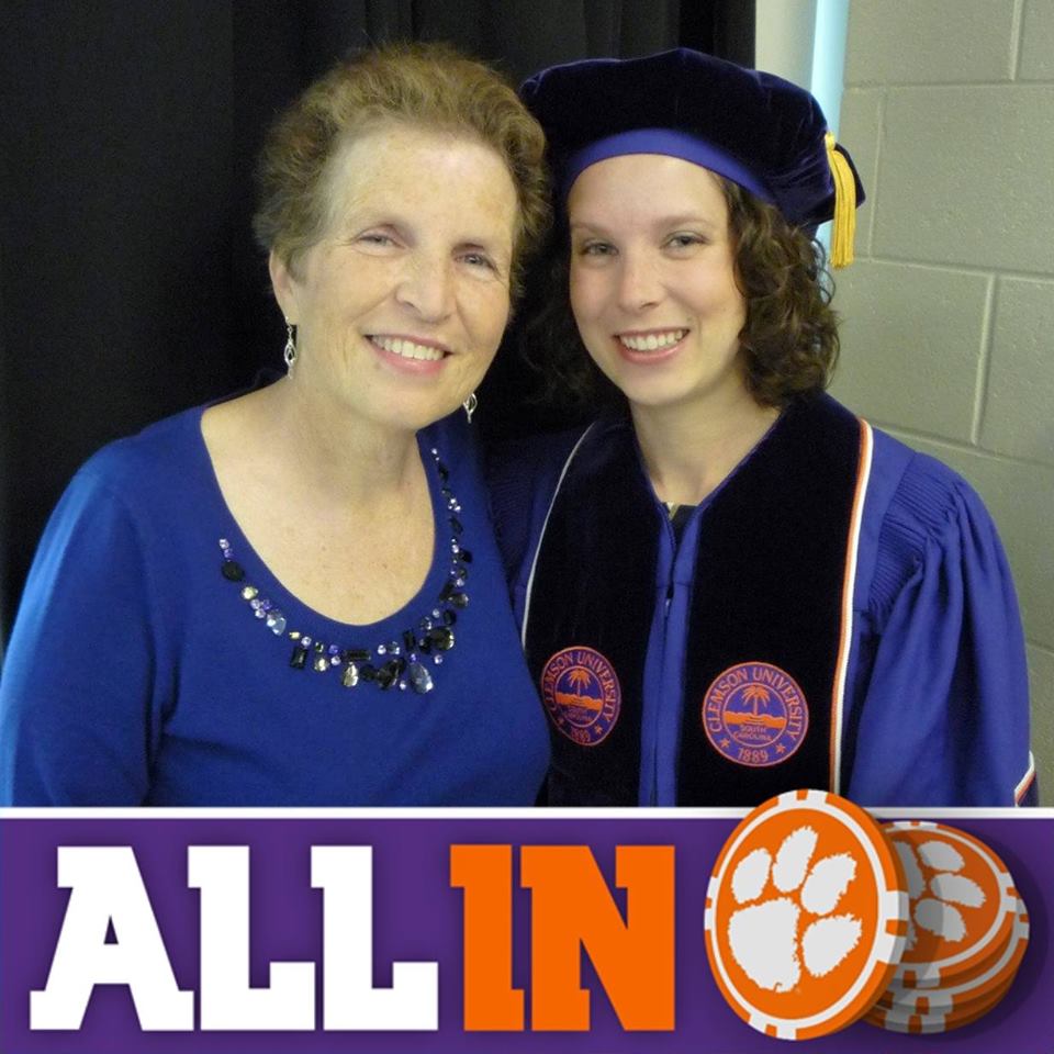 Allison Godwin and her mother Karen Foreman posed together for Allison's commencement at Clemson.