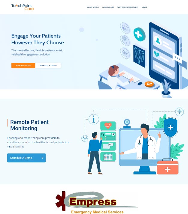Two screen captures of a standard health website interface. 