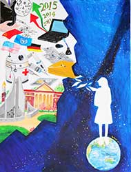 Painting 'Flying Dreams' by Wanyu Wu