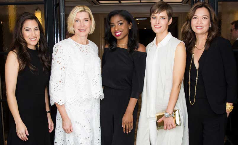 IE junior Damisola Balogun (center) makes Harper's Fabulous at Any Age list