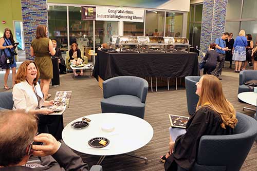 Grads & their families enjoyed the reception