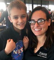 Photo of Jocelyn Dunn with student