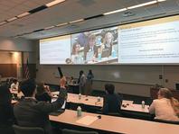 Photo of Aaron Banks at Purdue Student Government meeting