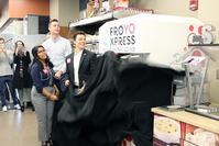 Photo of unveiling kiosk