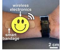 <em>Photo of “smart bandage” (Photo provided by Ramses Martinez) Download image</em>