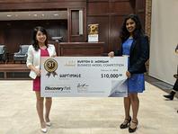 Photo of Ting Zhang winning 2nd place in competition