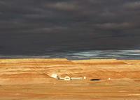 Photo of MDRS in red-orange landscape
