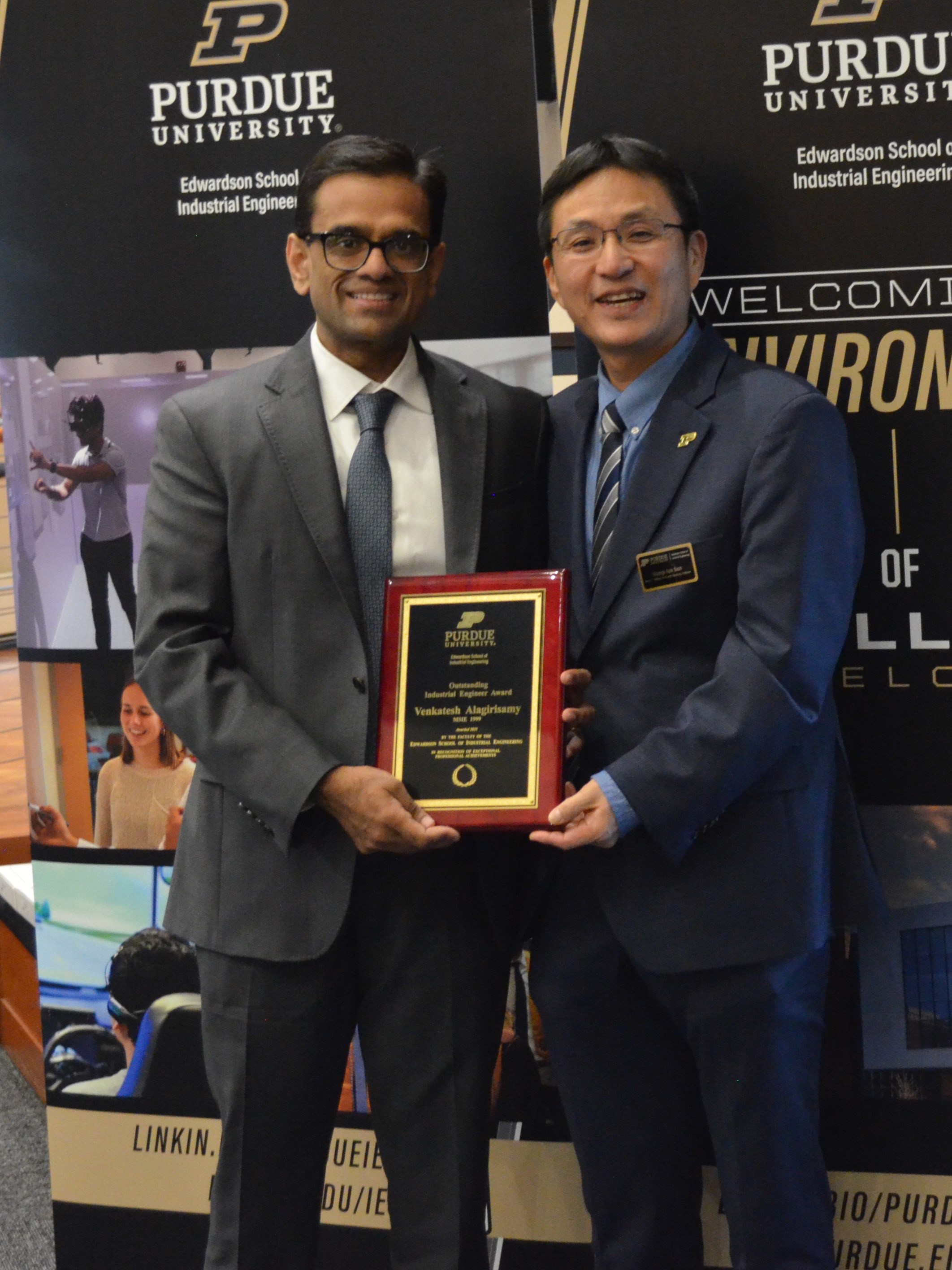 Posing with Dr. Son after accepting award. 