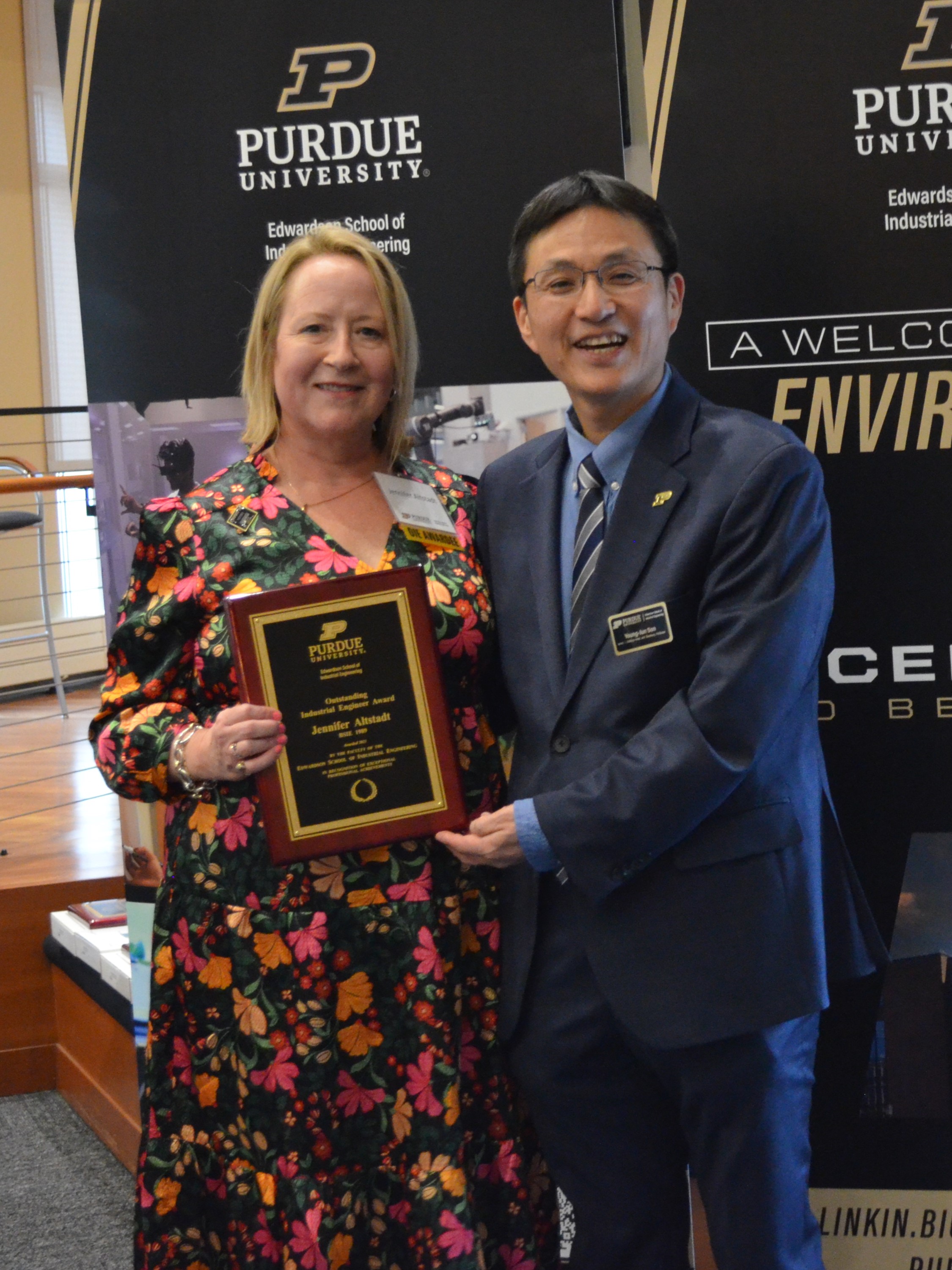 Posing with Dr. Son after accepting award. 