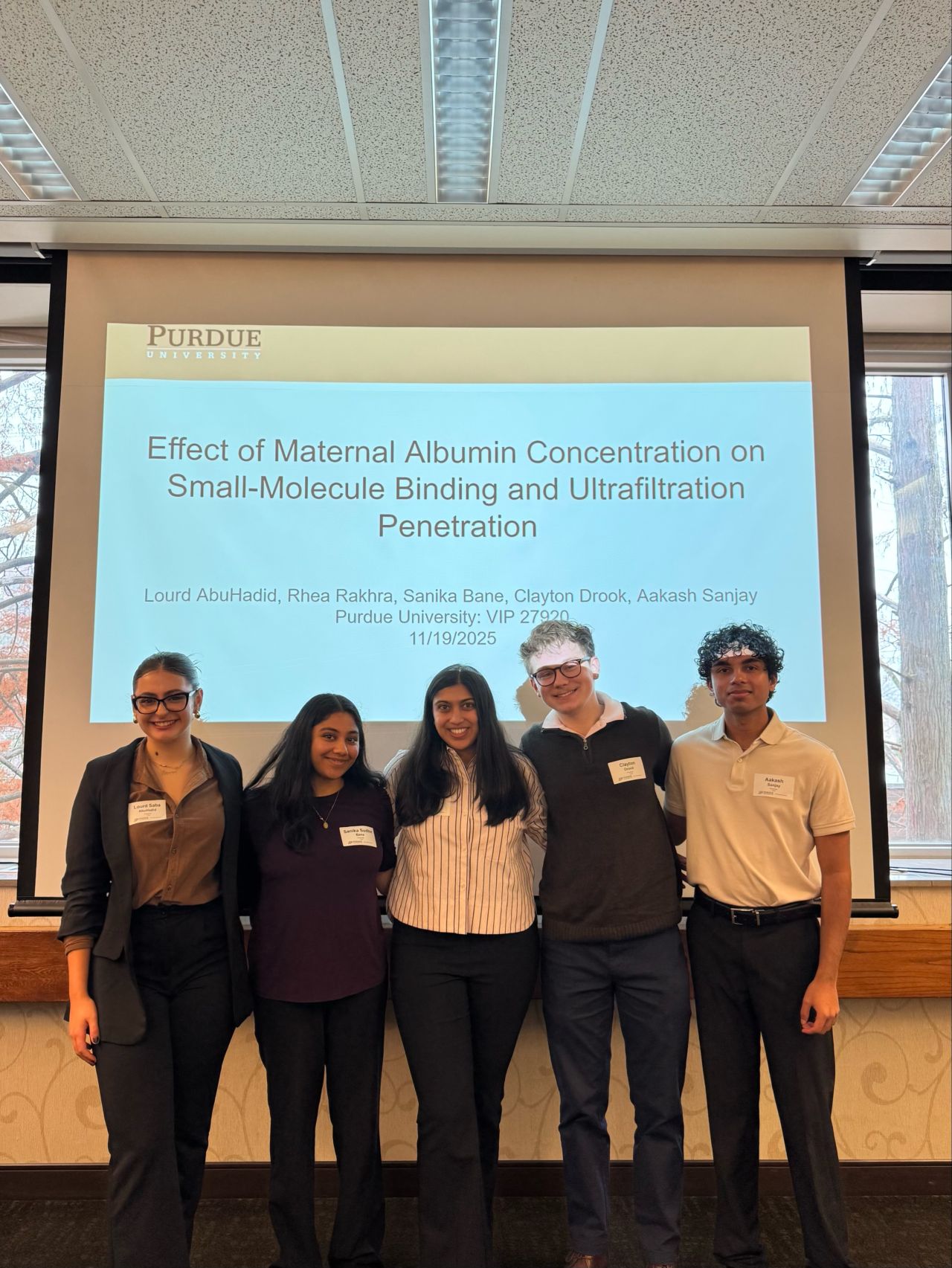 Wide angle photograph of the 2025 Undergraduate Research Expo poster session